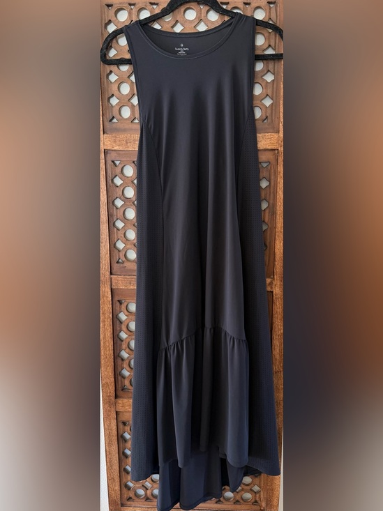 Sweaty Betty Dresses & Skirts - Sweaty Betty Black Racerback Athletic Dress Perforated Panel Midi Size M